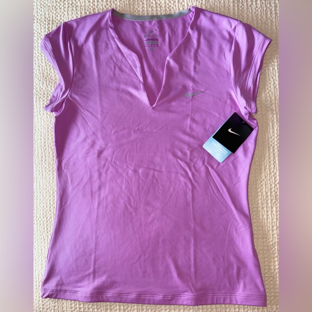 Nike Pure Women's Tennis Fuchsia Cap sleeve Top